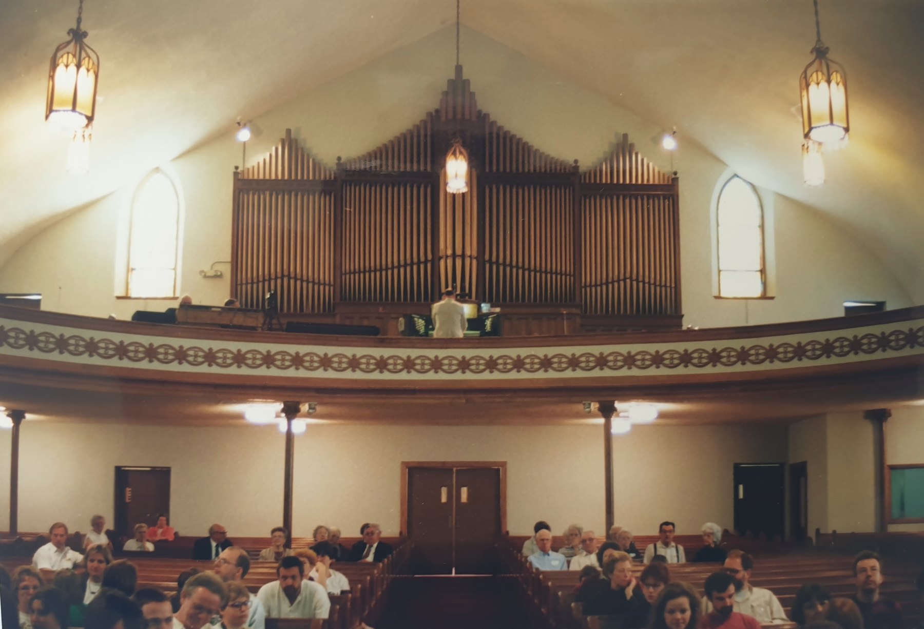 Interior of St. Paul's Lutheran Church in Concordia, Missouri during a 1995 service
